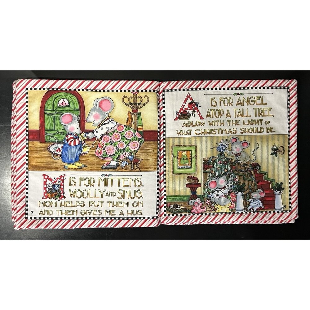 Mary Engelbreit Soft Fabric Quilted Baby Children’s Christmas Book Mouse Woods - Picture 7 of 9